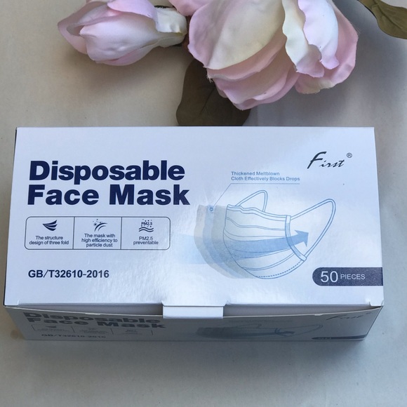 Other - 50Pc Box Disposable Face Mask- [2 Box = FREE SHIP]